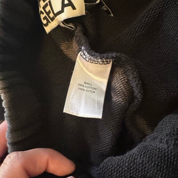 Pam & Gela Women's Jogger Sweatpants Size Small Black Bleach Wash Streetwear - Picture 6 of 9